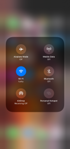 Airdrop by swiping