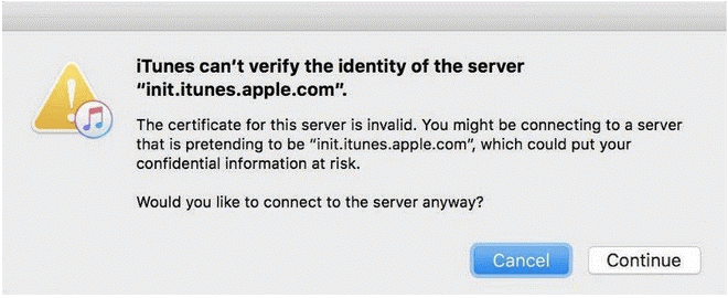 identity of the server